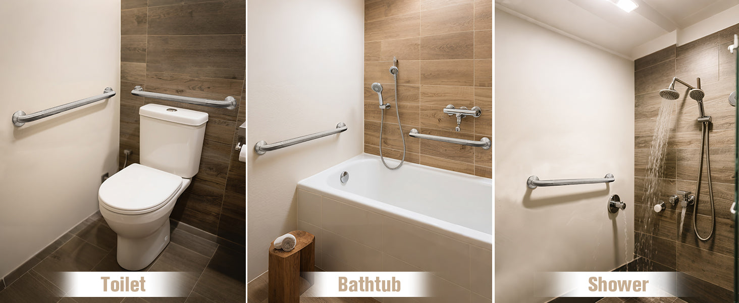 Brushed Nickle Grab Bars