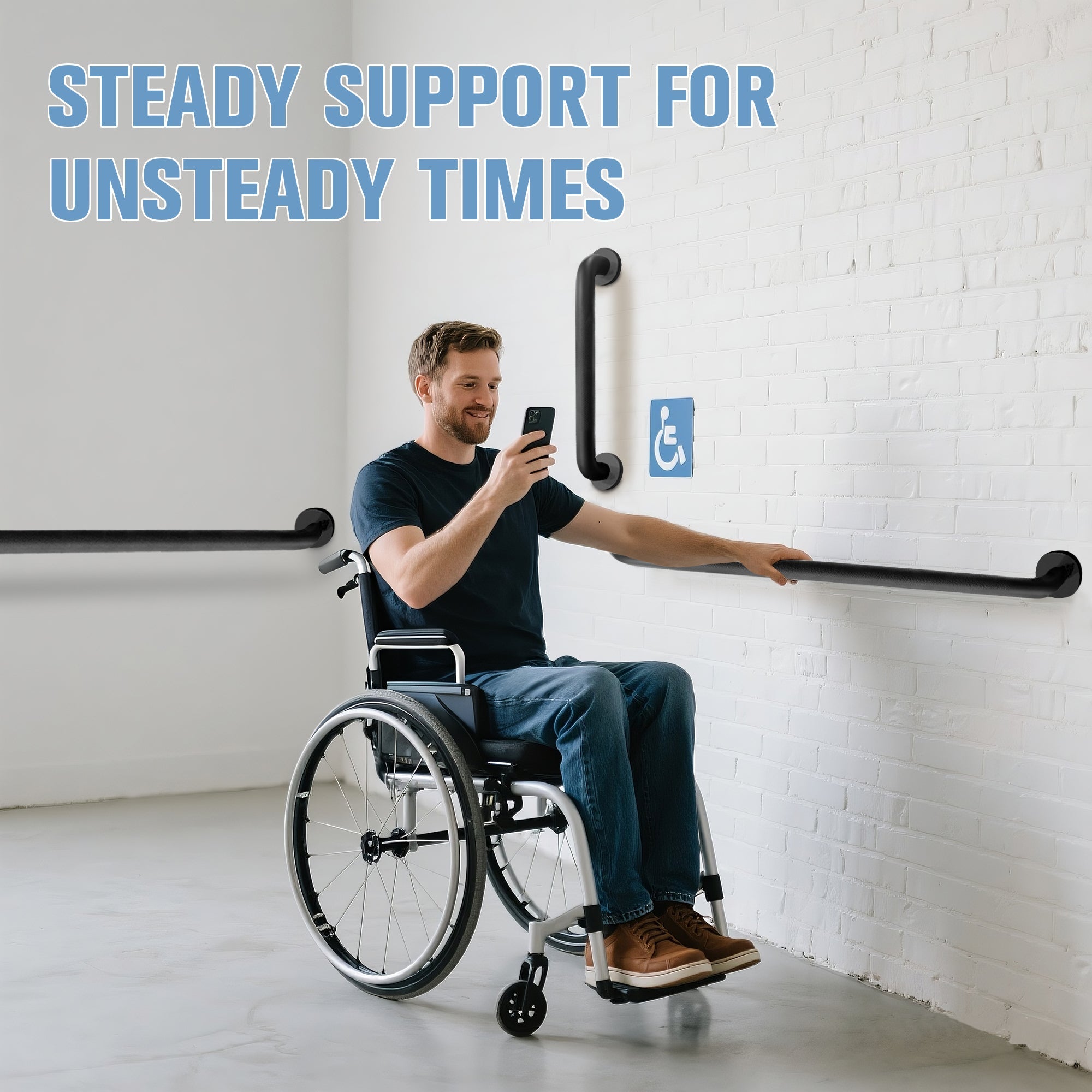 Black Safety Grab Bars