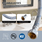 4 Inch 2-handle Bathroom Sink Faucet with Drain Assembly, Brushed Nickel
