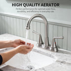 4 Inch 2-handle Bathroom Sink Faucet with Drain Assembly, Brushed Nickel