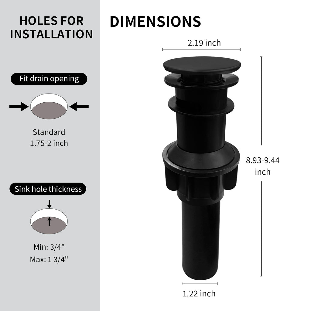 4 Inch 2-handle Bathroom Sink Faucet with Drain Assembly, Matte Black