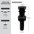 4 Inch 2-handle Bathroom Sink Faucet with Drain Assembly, Matte Black