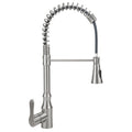 High Arc Commercial Spring Style 2-Function Single Handle Pull Down Kitchen Faucet, Brushed Nickel CZ425402