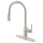 Pull Down Sprayer Kitchen Sink Faucet, Single Handle Kitchen Faucet, Brush Nickel 8L2108